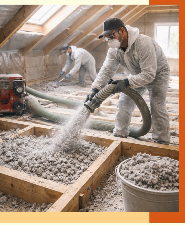 Утепление эковатой в асбесте от 2982 руб./м2 — монтаж и задувка | ТепломастерСбс