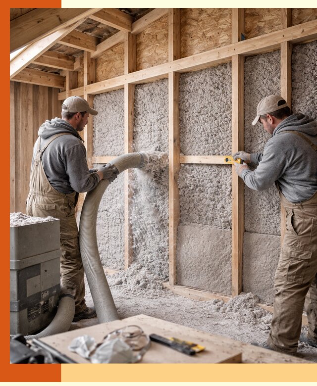 Утепление эковатой стен, потолков и перекрытий в асбесте