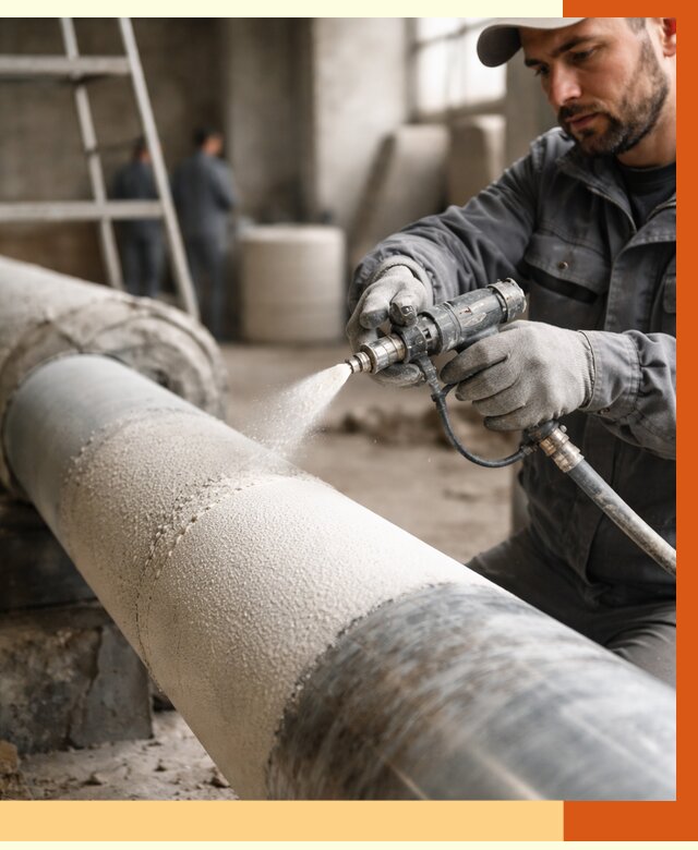 Утепление труб жидкой теплоизоляцией в асбесте от 7580 руб. под ключ | ТепломастерСбс