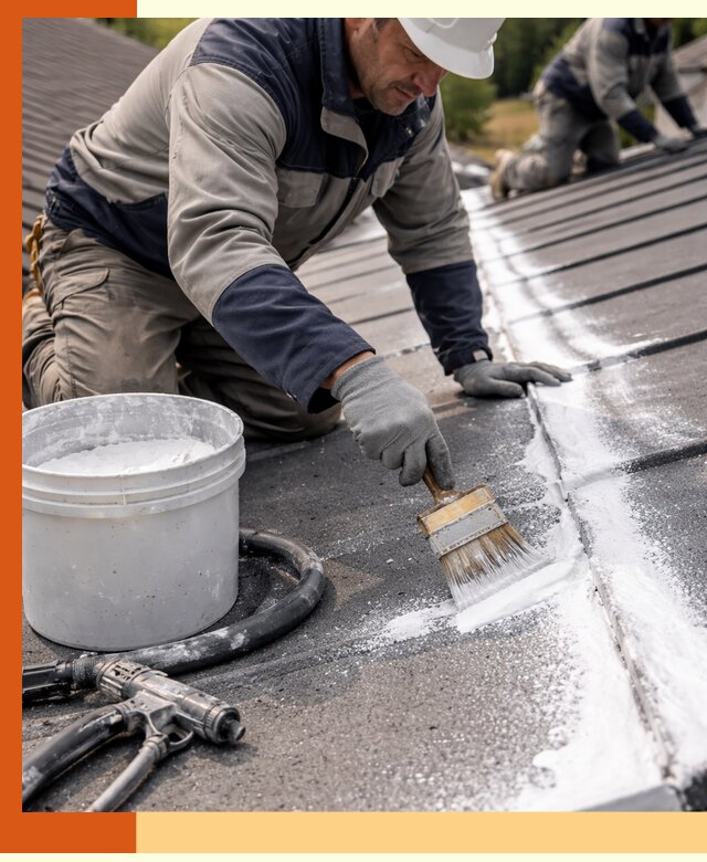 Утепление кровли жидкой теплоизоляцией в асбесте