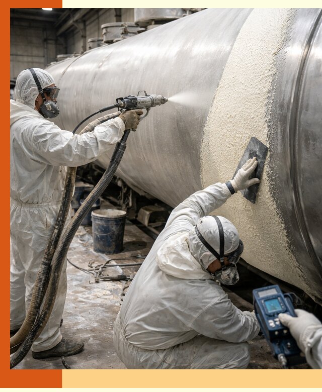 Утепление автоцистерн жидкой теплоизоляцией в асбесте