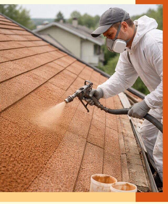 Утепление кровли жидкой пробкой в асбесте от 2729 руб./м² под ключ | ТепломастерСбс