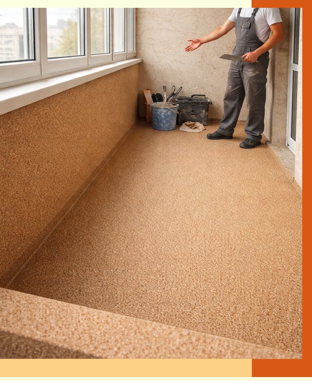 Утепление балкона жидкой пробкой в асбесте от 3689 руб/м² под ключ | ТепломастерСбс