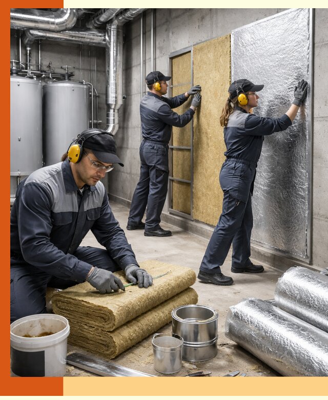 Шумоизоляция котельной в асбесте: профессиональный монтаж и материалы