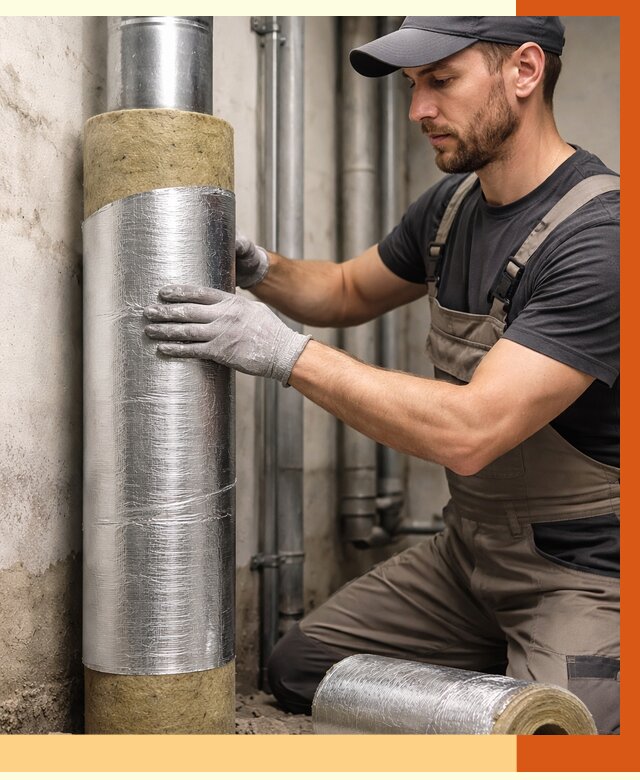 Шумоизоляция труб в асбесте от 1213 руб. — шумоподавление и звукоизоляция труб | ТепломастерСбс