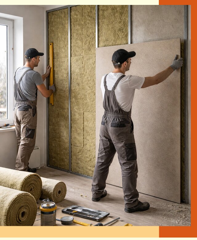 Шумоизоляция стен в асбесте от 4548 руб/м2 — звукоизоляция стен под ключ | ТепломастерСбс