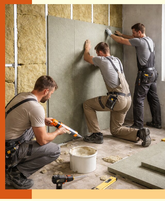 Профессиональная шумоизоляция стен в асбесте для квартир и домов