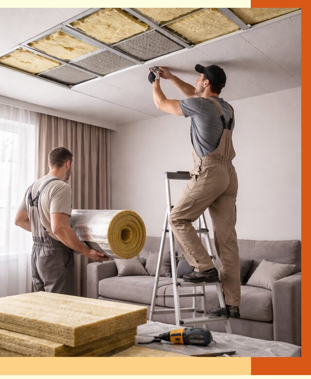 Шумоизоляция потолка в асбесте от 2274 руб. под ключ | Профессионально — ТепломастерСбс