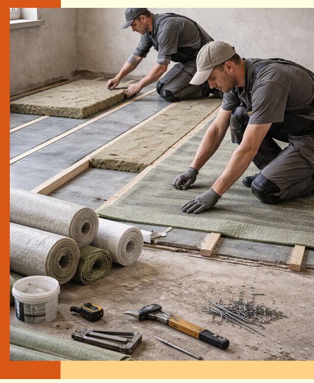 Шумоизоляция пола в асбесте — профессиональная звукоизоляция помещений