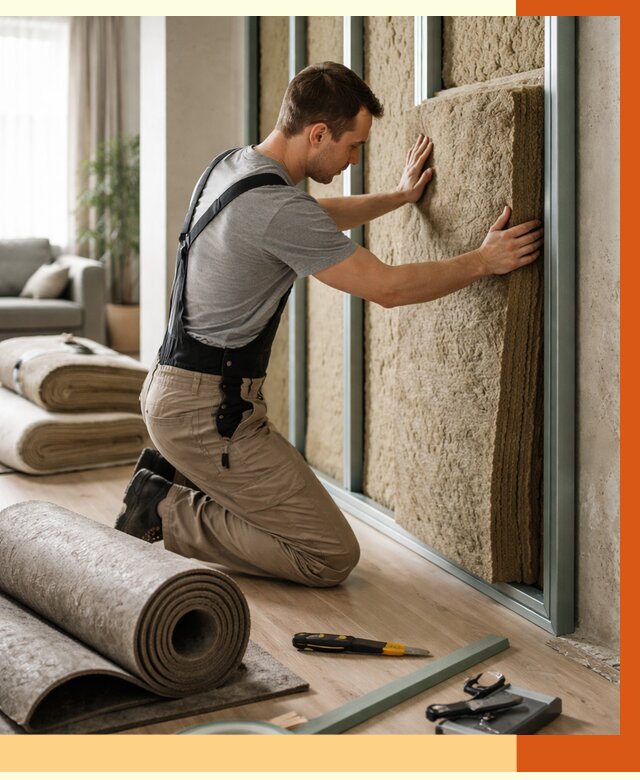 Шумоизоляция перегородок в асбесте от 1668 руб. за м2 — ТепломастерСбс