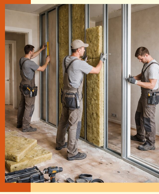 Шумоизоляция межкомнатных перегородок в асбесте эффективно и надёжно