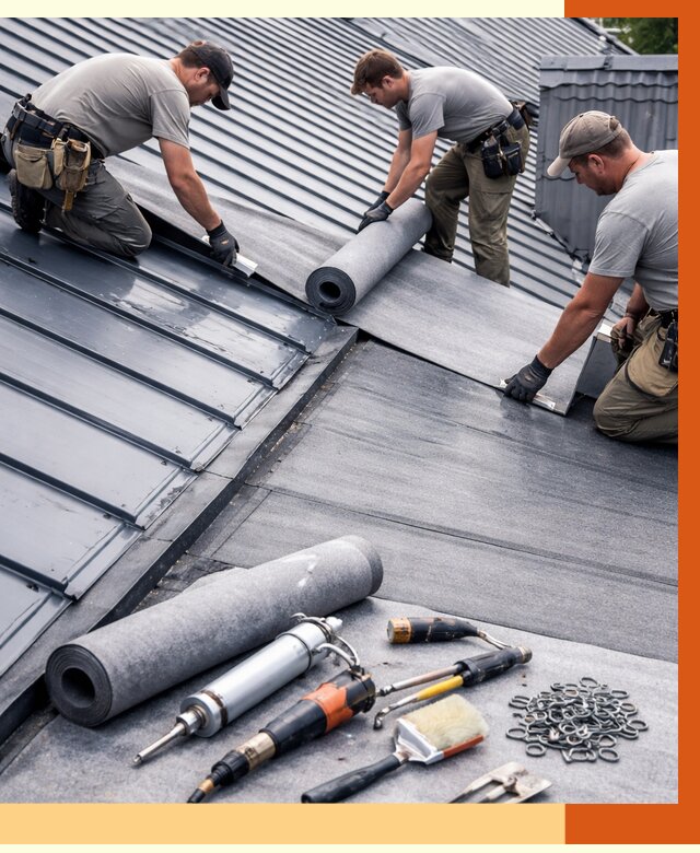 Гидроизоляция металлической кровли полимочевиной в асбесте от 8591 руб. | ТепломастерСбс