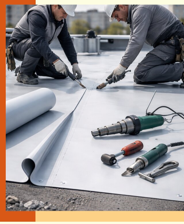 Гидроизоляция мембранной кровли в асбесте: монтаж и ремонт быстро