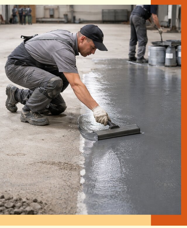 Гидроизоляция промышленного пола в асбесте от 1213 руб./м2 — ТепломастерСбс специалисты под ключ