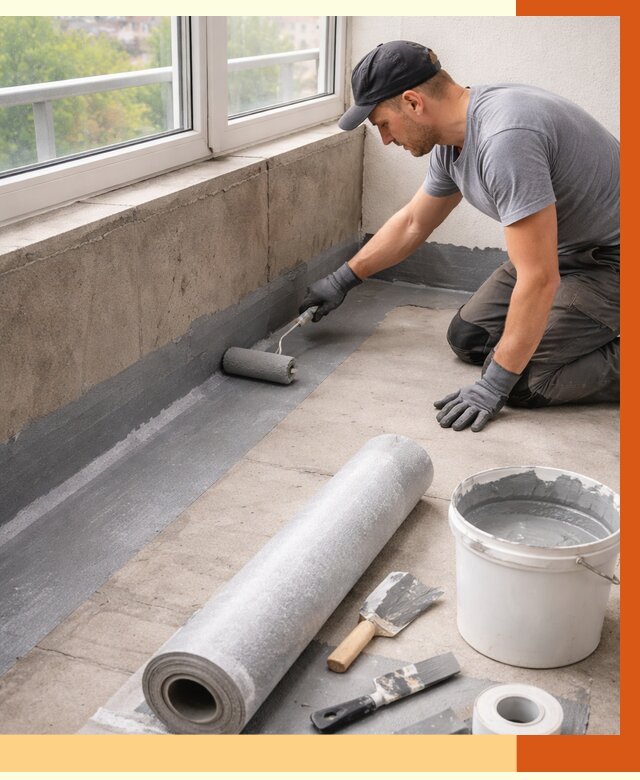 Профессиональная гидроизоляция балкона в асбесте от 4245 руб. | ТепломастерСбс