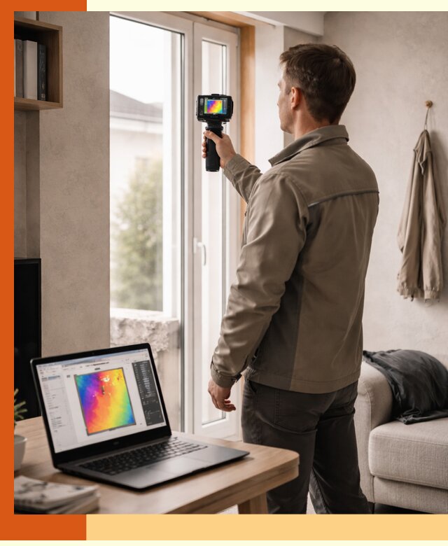 Тепловизионное обследование квартиры в асбесте для поиска утечек тепла