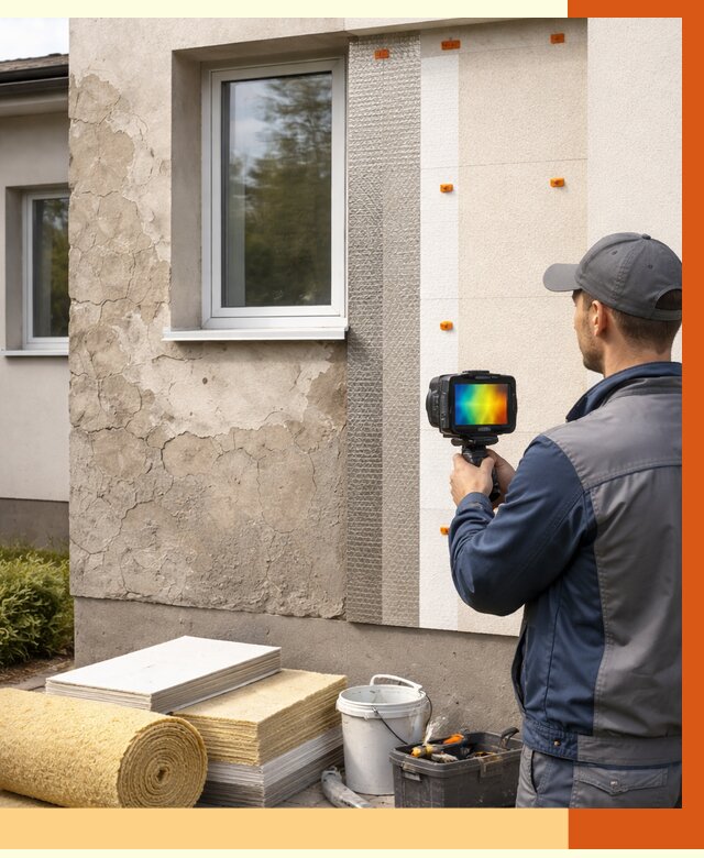 Тепловизионное обследование фасада в асбесте от 4548 руб. под ключ | ТепломастерСбс