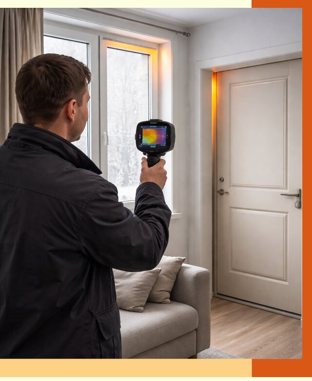 Тепловизионное обследование окон и дверей в асбесте от 4548 руб. | ТепломастерСбс
