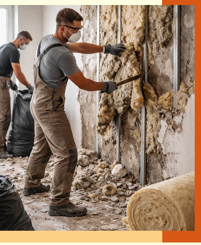 Демонтаж старого утеплителя в асбесте от 3537 руб. — работы под ключ | ТепломастерСбс