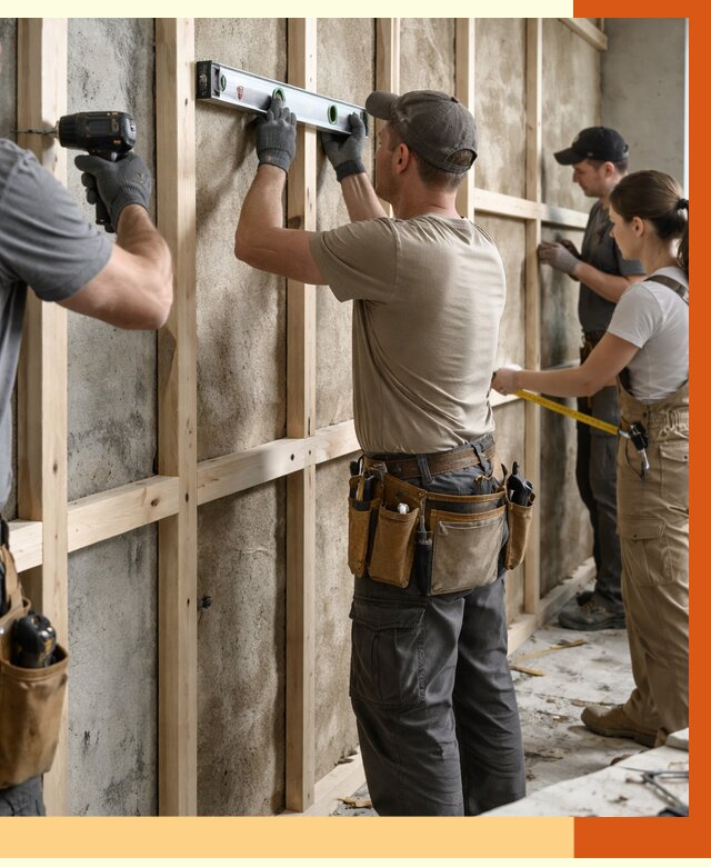 Монтаж обрешетки под утепление в асбесте от 1162 руб/м² | Заказать у ТепломастерСбс